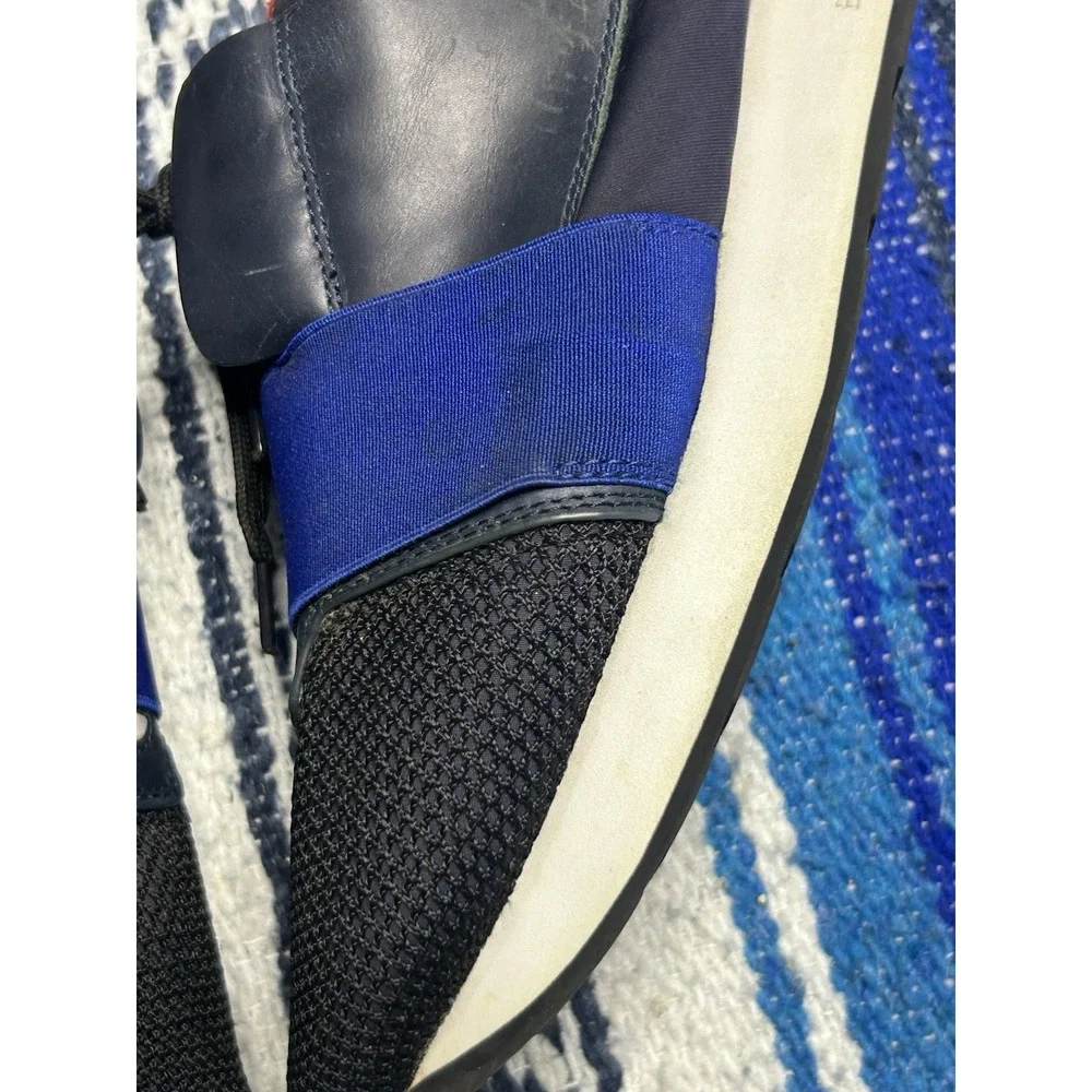 Balenciaga Multicolor Leather Mesh Race Runner Sneakers Men's Size US 7 EU 40